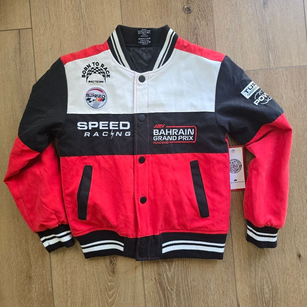 Ring of FireBig Boys' Buz Racing Varsity Jacket Size Small Bahrain Grand Prix